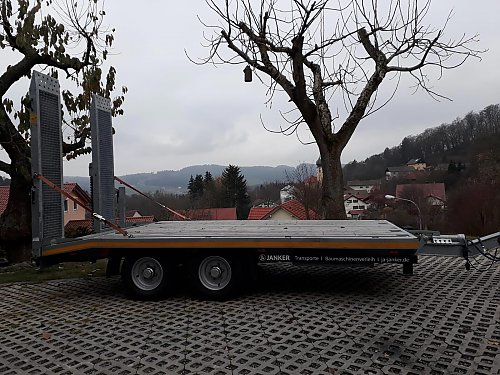 LKW Mercedes Benz 818 + TANDEM-TIEFLADER, MÖSLEIN